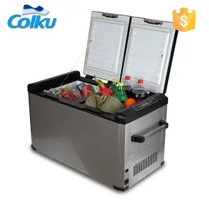 Tragbare AC 240V Camping Kühlschränke Dual Zones Dual Temperature Control Kühlschrank Gefrier schrank 12Volt für Wohnmobil