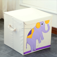 Boîte de rangement pour jouets en tissu pliable en toile pour enfants multifonctionnelle