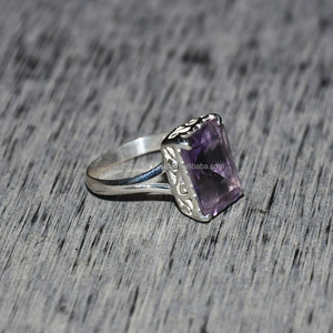 925พลอยอเมทิสต์แฟชั่นใหม่แหวนเงินสเตอร์ลิงแหวนแฟชั่นคลาสสิกสำหรับวันครบรอบแต่งงานงานหมั้นหรือปาร์ตี้ - Product Image 3