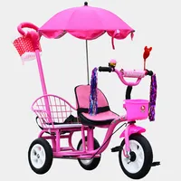 Double Seat Trailer for Kids, Baby Twins Tricycle