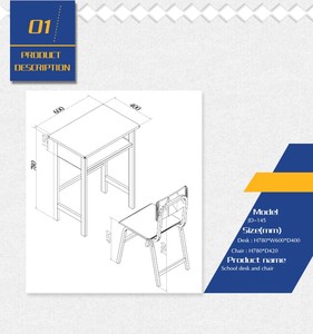 Juego de muebles modernos para escuela, silla de acero para adolescentes, escritorio de estudiantes de metal con cerradura - Product Image 3