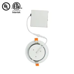 4 "IC 정격 LED 디 밍이 가능한 통 조정 가능한 패널 라이트 Recessed 조명 키트 화이트 마무리 쉬운 설치 짐벌 LED 패널 라이트
