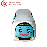 Tuv usine doux camion voiture jouet rouge camion en peluche poupée avec logo OEM peluche logistique véhicule jouet pour enfants PP coton remplissage