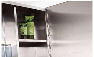 Meubles de salle de bain en acier inoxydable 201/304, rangement, armoire à pharmacie murale, miroirs suspendus - Product Image 3
