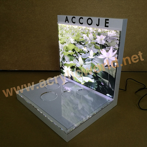การออกแบบที่กำหนดเองร้านขายปลีกเคาน์เตอร์โฆษณาอะคริลิเครื่องสำอางแต่งหน้ายืนแสดงผู้ถือเครื่องสำอางชั้นวางจอแสดงผล - Product Image 5