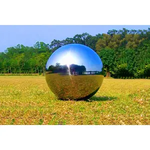 304 100cm 1400mm large mirror polished stainless steel hollow ball