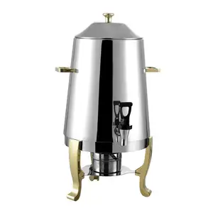 Deluxe 19L stainless steel hot drink beverage dispenser milk tea coffee urn for catering