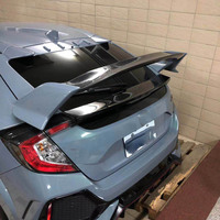 Aileron arrière en fibre de carbone 3K de couleur rouge pour Honda Civic FK8