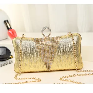 Fashion designer evening crystal bag silver lady evening party bag wholesale