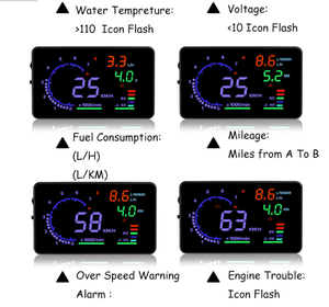 Alta calidad head up display <span class=keywords><strong>HUD</strong></span> para el coche OBD OBD2 OBDII <span class=keywords><strong>HUD</strong></span> sistema 3 años <span class=keywords><strong>de</strong></span> garantía - Product Image 6
