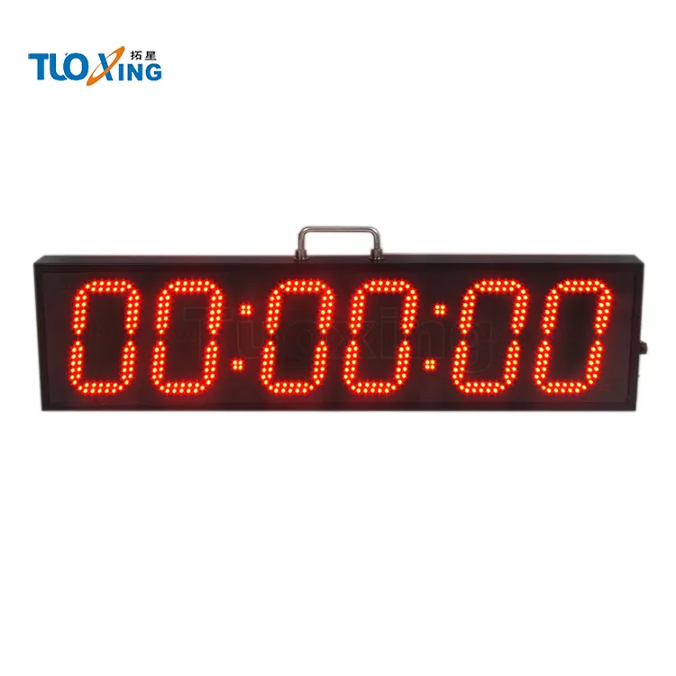 6" 6 digit marathon clock double sided wall race clock