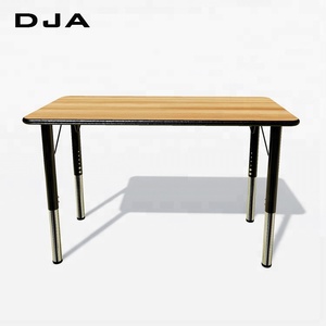 Mesa de Comedor Rectangular de Madera Moderna Personalizada por <span class=keywords><strong>DJA</strong></span> Manufacturer, con Borde Reforzado, Ajustable en Altura, para Aula, Taller o Escuela - Product Image 3