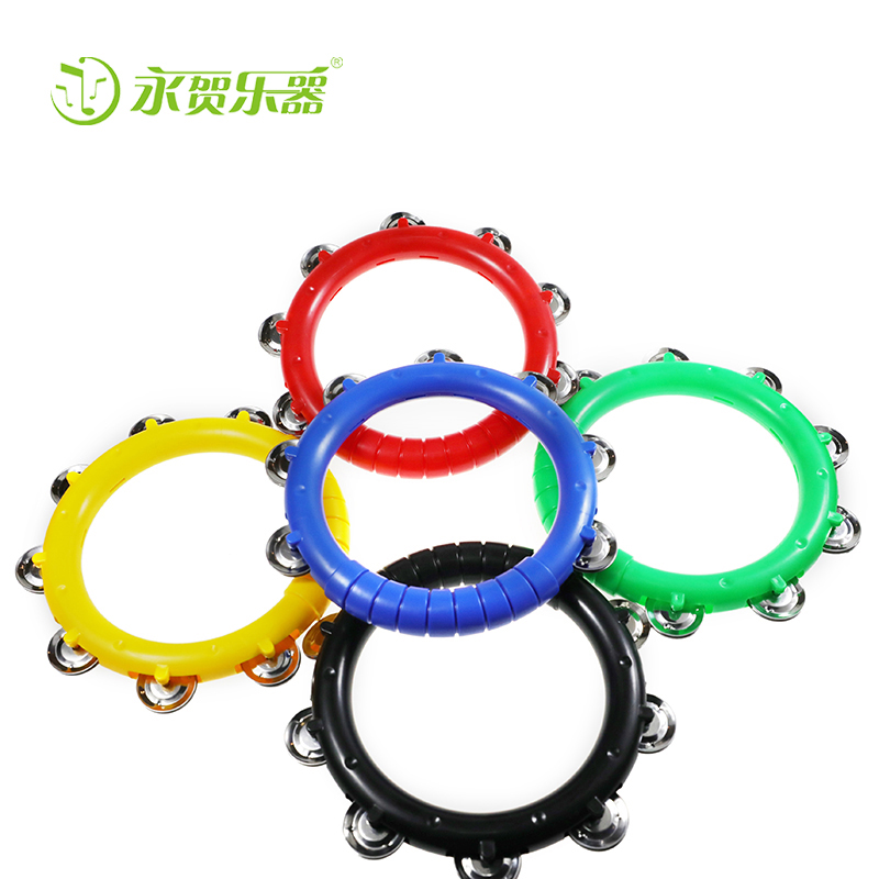 Оптовая продажа на заказ красочные нетоксичные детские Наручные Погремушки ручной колокольчики красочные пластиковые браслеты и металлические колокольчики детские игрушки