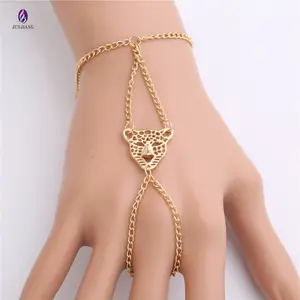 Custom Gold Iron Vinger Ring Ketting Metalen Luipaard Armband