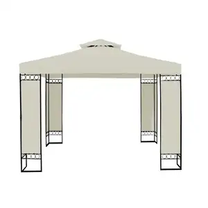 Alta qualidade ao ar livre Double Roof tela metal gazebo pérgola pérgola dossel ao ar livre