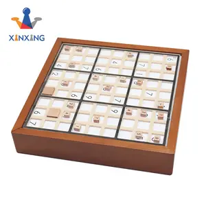 Wooden Sudoku Game, Puzzle Game with Wooden Number and Thinking Tiles