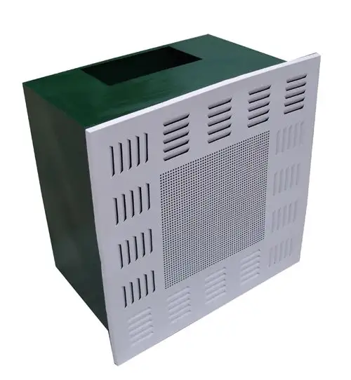 Cleanroom हवा विसारक प्लेनम के साथ hepa फिल्टर बॉक्स प्लेट