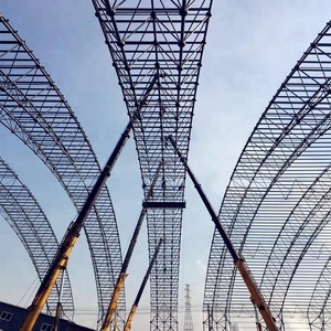 Structure en acier pour usine, toiture en treillis métallique coupe-vent pour la conception de hangar de stockage de charbon, toiture en treillis spatial - Product Image 5