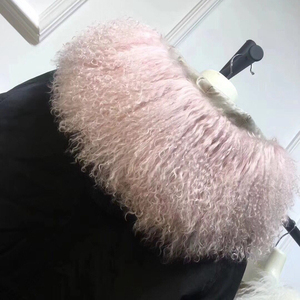 Invierno cálido abrigo de plumas con desmontable cuello de piel de cordero para la señora de la manera - Product Image 2