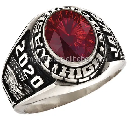 Customizable specific deeply raised university class ring