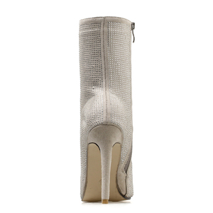 WETKISS Bottines à bout pointu en cristal très vendues, bottes à talons aiguilles en caoutchouc antidérapant, chaussures pour femmes, bottines à <span class=keywords><strong>strass</strong></span> brillantes - Product Image 3