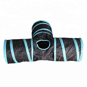 Amazon Hot Sale 3 way cat tunnel folding pet toy for cat tunnel with ball toy pup rabbit - Product Image 4