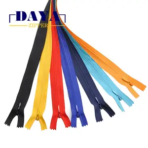 Wholesale no.3 close end colored invisible zipper 60cm for cushions