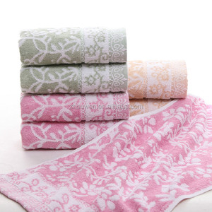 Asciugamano da Bagno in Tessuto di Bambù Design Jacquard Asciugamani Jacquard <span class=keywords><strong>con</strong></span> Motivo Floreale - Product Image 5
