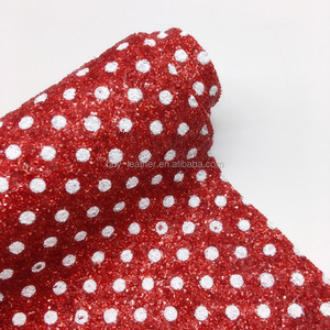 Polka Dot brillo grueso imitación <span class=keywords><strong>de</strong></span> cuero para zapatos <span class=keywords><strong>de</strong></span> arcos bolsas <span class=keywords><strong>de</strong></span> <span class=keywords><strong>tela</strong></span> - Product Image 2