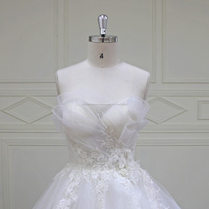 verdaderos del Nuevo tulle de la colmena de diseño mayor de la boda del vestido de bola opacidad sin espalda vestido de novia - Product Image 2