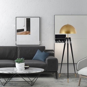 Lámpara de pie de tres patas, JLF-3092 Hotel, simple, redonda, con pantalla única de metal - Product Image 6