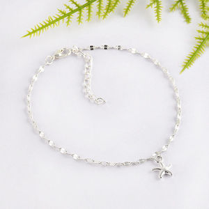 Or <span class=keywords><strong>argent</strong></span> plaqué réglable étoile de mer bracelet de <span class=keywords><strong>cheville</strong></span> chaîne - Product Image 4