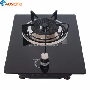 Household Kitchen Black Tempered Glass Built in LPG Single Burner Gas Hobs Hot Sale High Pressure Gas Stove