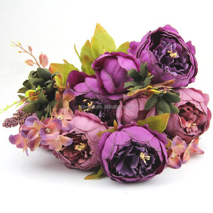 Fleurs en tissu de pivoine vintage à 10 têtes, fabrication artisanale en Chine - Product Image 6
