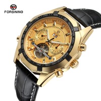 Forsining adam lüks günü Tourbillon saatler erkekler lüks marka büyük arama iş serin Tourbillon mekanik erkek otomatik İzle