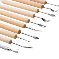 Hobbyview — Kit d'outils en céramique, 11 pièces, cire lissante, de sculpture polymère, en argile céramique