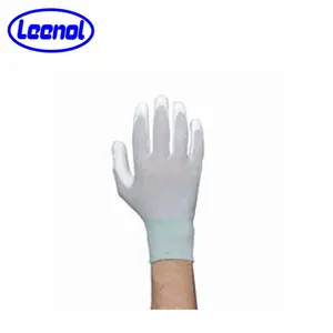 Finger Gloves Make In China ESD Nylon White PU Finger Coating Top Fit Glove