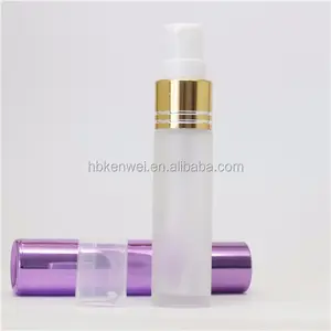10ml mat beyaz buzlu cam sprey şişe ince sis atomizörler boş doldurulabilir örnek parfüm şişeleri