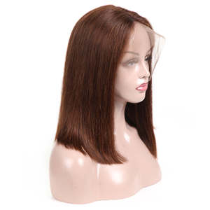 Parrucca a Bob corta dritta brasiliana Pre-pizzicata <span class=keywords><strong>capelli</strong></span> Remy con <span class=keywords><strong>capelli</strong></span> trasparenti in pizzo frontale fatti di <span class=keywords><strong>capelli</strong></span> umani - Product Image 1