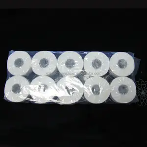原始生态软TT个别包装OEM标志聚材料白色回收卫生纸卷纸卫生纸为美国市场