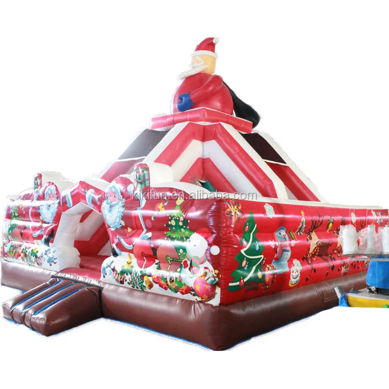 Promoción de la Navidad popular casa inflable Castillo para el patio trasero partes/adultos plus tamaño Navidad inflable jumper venta