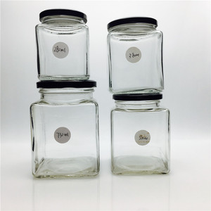 Gia Vị Jar, Thủy Tinh Vuông Jar Victoria Kính Vuông Màn Hình In Ấn 50Ml 100Ml 200Ml 280Ml 380Ml Rõ Ràng Vít Cap Mứt Tùy Chỉnh - Product Image 3