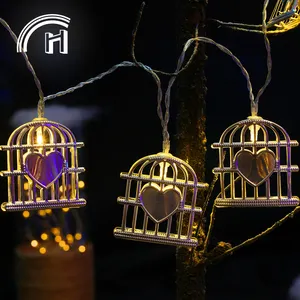 ソーラーウォール結婚式の鳥かごLEDランプ室内装飾