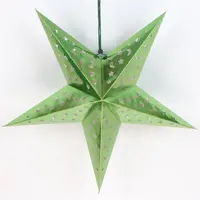 Estrella de pentagrama de papel colorido para decoración de Navidad en interiores y exteriores