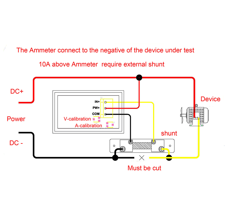 thumbnail: YB4835VA Digitale Voltmeter Amperemeter DC 600V 100A - Dual Display