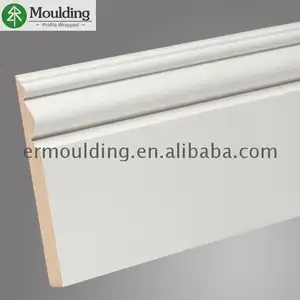 4 بوصة مسطح mdf أبيض مطلي مسبقا رخيص MDF خشب صنوبر S4S Baseboard للف على الخشب من الصين وكمبودا