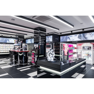 LUX ที่กำหนดเองสีชมพูช้อปปิ้งเครื่องสำอางระดับไฮเอนด์,ร้านเสริมความงาม Kiosk สำหรับห้างสรรพสินค้า - Product Image 6