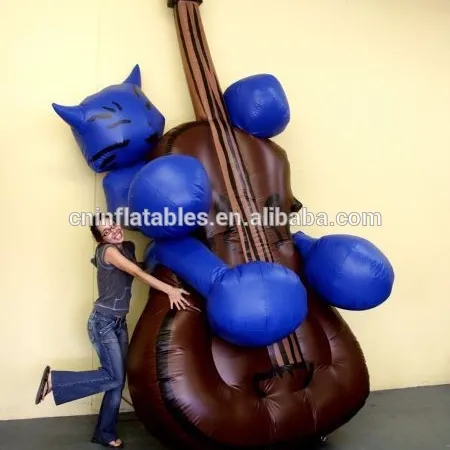 Lớn inflatable đồ chơi violon quảng cáo inflatable mô hình cây đàn guitar cho trang trí