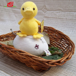 Brinquedo de pelúcia criativo pequeno pato, brinquedo infantil de pelúcia macia, pato amarelo no ovo - Product Image 3