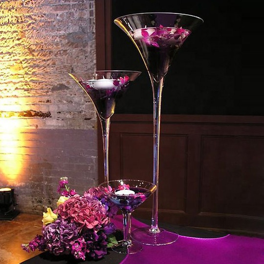 INNA-Glas Vaso per Fiori Anna Air in Vetro, Trasparente, 29,5cm, 11cm/16cm - Portafiori - Vaso Decorativo